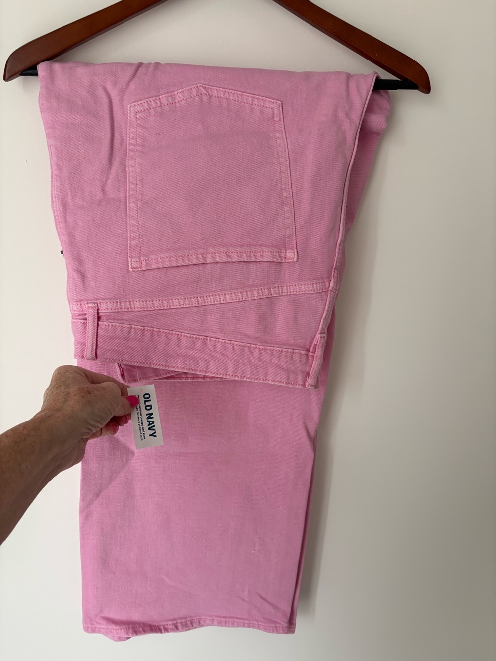 Old Navy Straight Leg Jeans in Light Pink